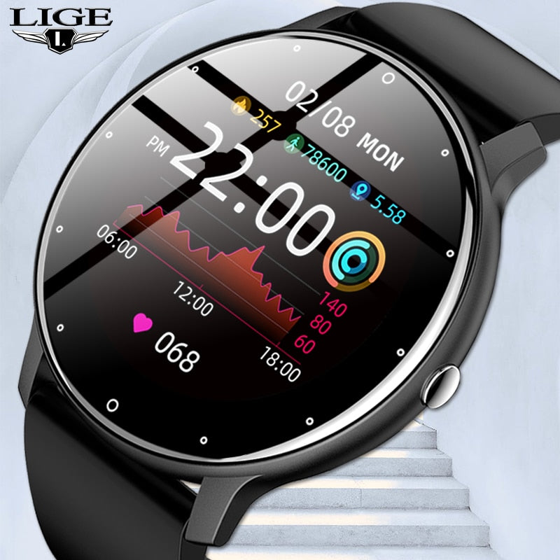 Men's Smart Watch Heart Rate and Blood Pressure Monitoring